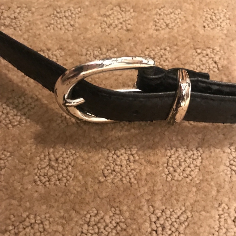 Black Snake Skin Belt